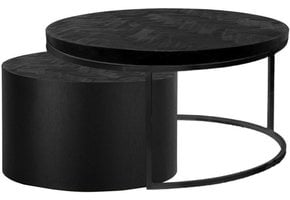 Salontafel Cilinder Black Bonito - Visgraat - Zwart
