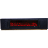 TV-Meubel Black Bonito incl. Sfeerhaard Goud - visgraat look - 200x40x55cm