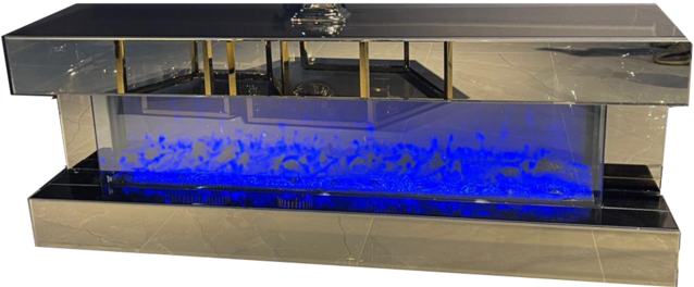 TV-Meubel Oxton - Sepia - incl. Sfeerhaard