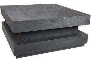 Black Bonito - Hamburger salontafel - visgraat look - 100 x 100 cm