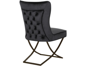 Stoel Luxor Zwart Velvet / Zwart