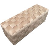 Hocker Bank Lima  - gevlochten zitbank - Taupe