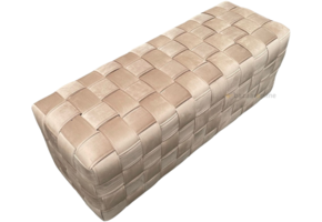 Hocker Bank Lima  - gevlochten zitbank - Taupe