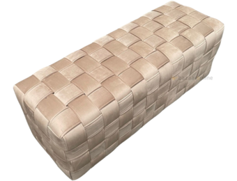 Hocker Bank Lima  - gevlochten zitbank - Taupe