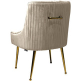 Eetkamerstoel Napoli Velvet Taupe / goud