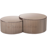 Kalinsky Spiegel Salontafel Sepia - Rond set van 2