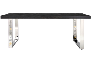 Eettafel U-poot Black Bonito - visgraat look