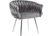 Stoel Wave Chair Grijs velvet Zilver