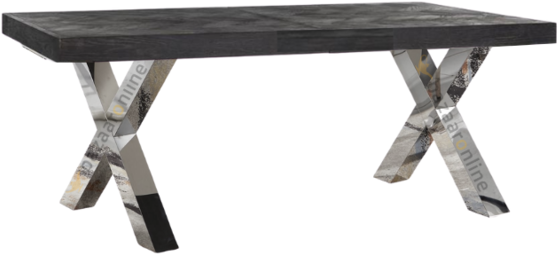 Eettafel Magnum Black Bonito - visgraat look