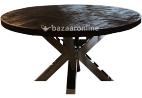Salontafel Black Bonito Rond 100 cm - visgraat look