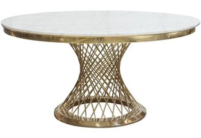 Eettafel Bentey rond 130 Ø - Goud