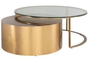 Salontafel - Colorado set van 2 - Goud / glas