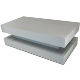 Salontafel Spiegelglas Wit Hamburger | Blocci