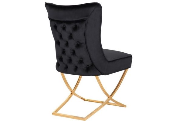 Stoel Luxor Zwart Velvet / Gold