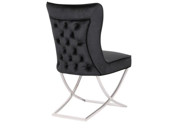 Stoel Luxor Zwart Velvet / Silver