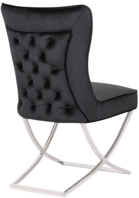 Stoel Luxor Zwart Velvet / Silver