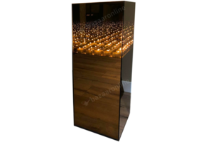 Windlicht Infinity oneindig licht 40 x 90 cm - Brons/Sepia