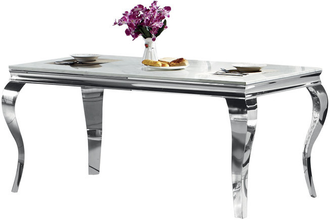 Eettafel Polo Wit Marmer 160 x 90 cm