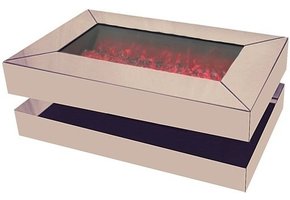 Salontafel met Elektrische Sfeerhaard - Sepia - 130 x 80cm