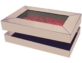 Salontafel met Elektrische Sfeerhaard - Sepia - 130 x 80cm