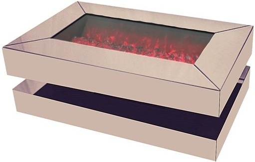 Salontafel met Elektrische Sfeerhaard - Sepia - 130 x 80cm