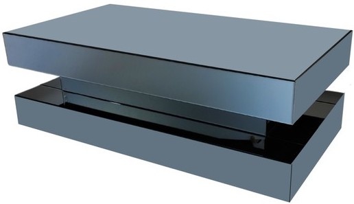 Salontafel Spiegelglas Antraciet Hamburger | Blocci