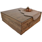 Blok Salontafel Sleeper Wood 100 x 100 cm