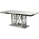 Eettafel Aspen Zilver 160 x 90 cm