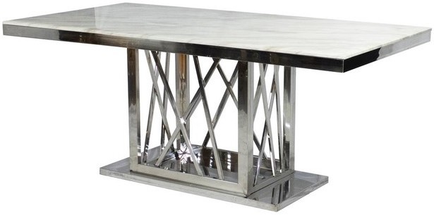 Eettafel Aspen Zilver 160 x 90 cm