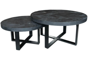 Salontafel Crox - Black Bonito - set van 2