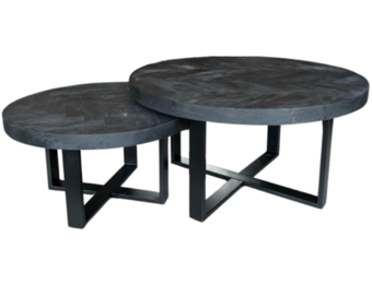 Salontafel Crox - Black Bonito - set van 2