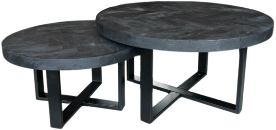 Salontafel Crox - Black Bonito - set van 2