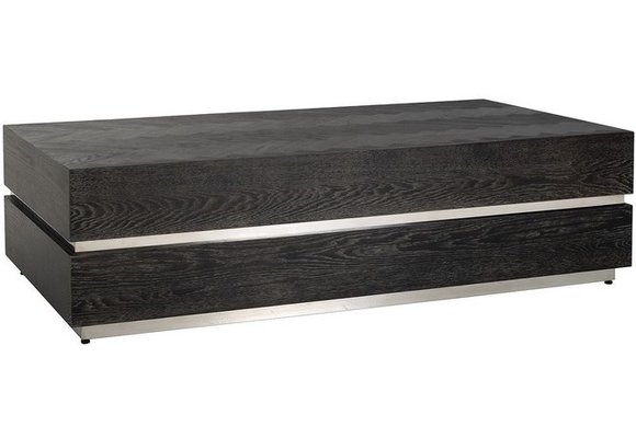 Salontafel - Blackbonito - Visgraat zwart - 130 x 70 cm - Zilver