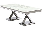 Eettafel Ferrara - Zilver/Marmer- 180cm