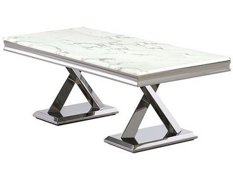 Eettafel Ferrara - Zilver/Marmer- 180cm