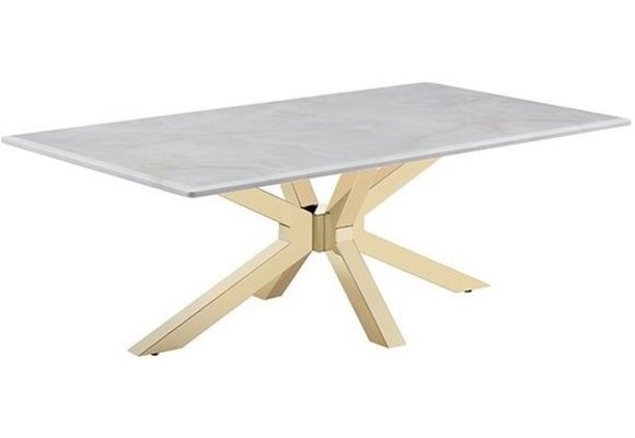 Salontafel Octopus Terni - Goud/Marmer - 130x70cm