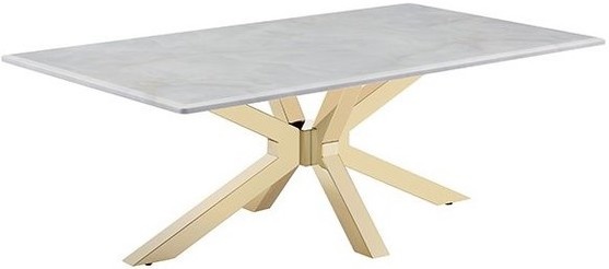 Salontafel Octopus Terni - Goud/Marmer - 130x70cm