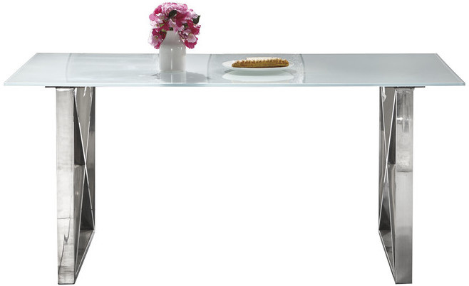 Eettafel Rixos Wit Glas 160 x 90 cm