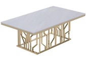Salontafel Taranto  - Goud - 130 x 70 cm
