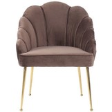 Eetkamerstoel Emillia Goud | Bruin stof