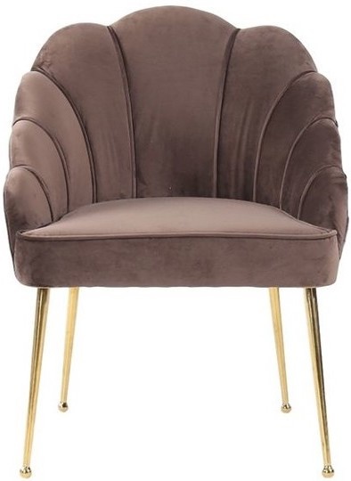 Eetkamerstoel Emillia Goud | Bruin stof