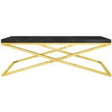 Salontafel Rixos Black Bonito - visgraat look - Gold