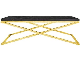 Salontafel Rixos Black Bonito - visgraat look - Gold