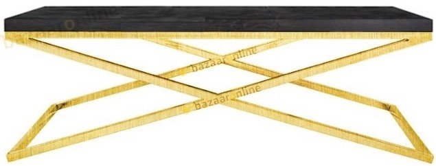 Salontafel Rixos Black Bonito - visgraat look - Gold