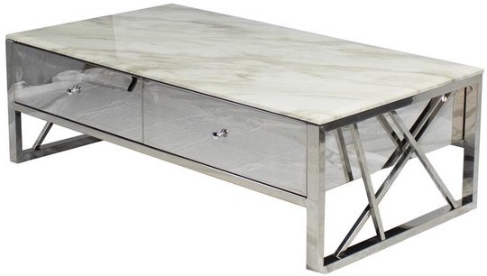 Salontafel Aspen Zilver 130 x 70 cm