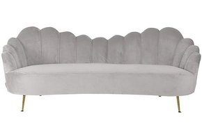 Emillia bank Goud | Lichtgrijs stof