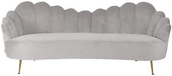 Emillia bank Goud | Lichtgrijs stof