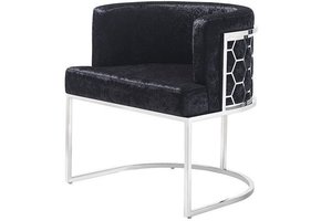 Piceno Fauteuil | Zwart Stof - Zilver