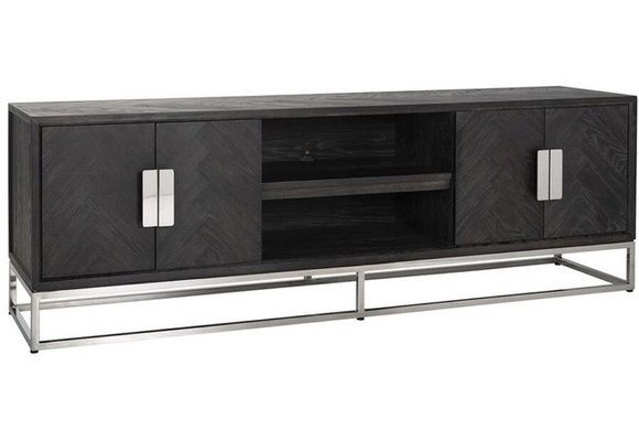 TV-Meubel Blackbonito - visgraat - 180 x 40 cm - Zilver