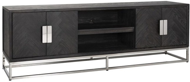 TV-Meubel Blackbonito - visgraat - 180 x 40 cm - Zilver